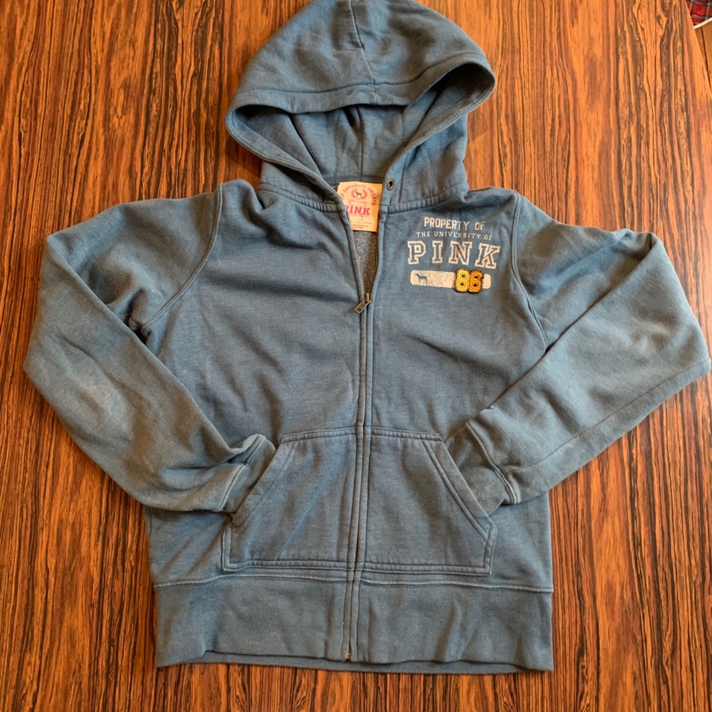 Blue PINK Zip-up Hoodie